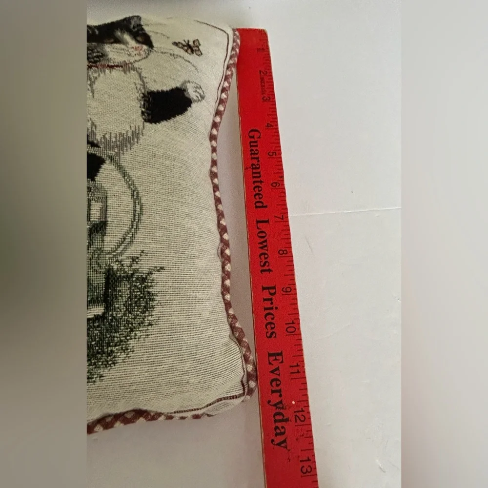 PILLOW-TAPESTRY-ADRIENNE SAMUELSON-Cat-Garden-Bees-Butterfly-Country-12